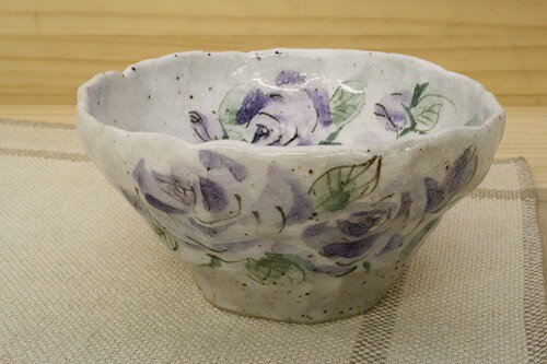 花の詩／バラ預け鉢 薬味皿 調味料皿 日本製 陶器 和食器 小付 和風 レトロ 和モダン 和テイスト 国産 おしゃれ 調味料入れ お漬物皿 料亭 旅館 取り皿 かわいい