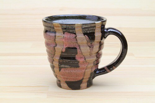 日本製 さざ波 プチマグ（桃） マグカップ コップ 陶器 おしゃれ 和テイスト 和モダン 国産 ギフト かわいい プレゼント 和風 レトロ 贈り物