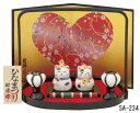 豆猫 雛(白磁・盆のり) ひな人形 日本製 陶器 レトロ 置物 オブジェ 飾り物 置き物 和モダン 和風 和雑貨 国産 和テイスト 和室 かわいい おしゃれ 雛人形 小さい コンパクト 女の子 ひな祭り