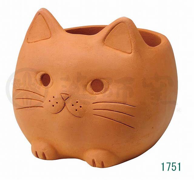 メェイキャット ポット（大） かわいい おしゃれ 陶器 ねこ ネコ