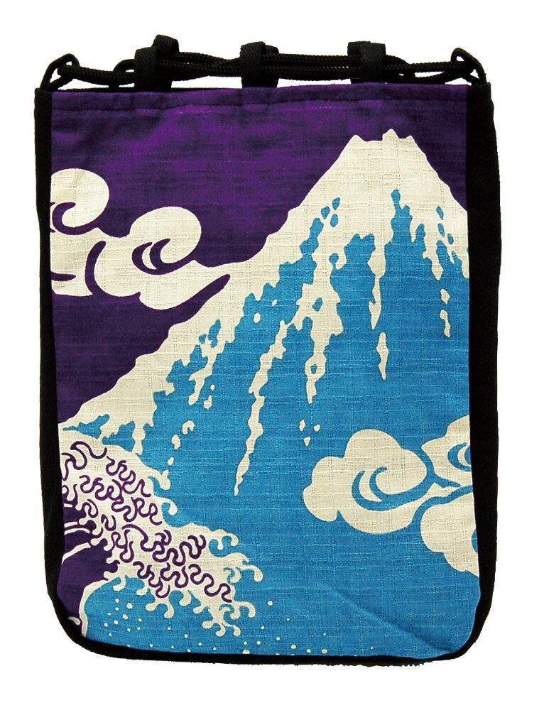 富士山 厄除け粋柄 信玄袋 兎 鯉 鯰 招き猫 富士山 和柄手提げ袋 バッグ おもしろ雑貨