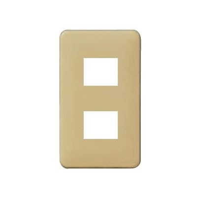 パナソニック フルカラー 簡易耐火用モダンプレート 2コ用 ダークベージュ WN6702Y