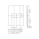 パナソニック フルカラー モダン腰高プレート 2コ用 厚さ16mm ダークベージュ WN8052Y