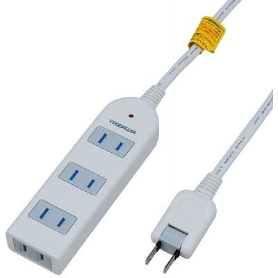 雷サージ付テーブルタップ　4個口　2m　白　Y02KS402WH