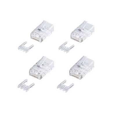 サンワサプライ カテゴリ6RJ−45コネクタ 単線用 10個入り ADT−6RJ−10N