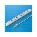 工事物件タップ L型プラグ 3P・8個口・1m 抜け止めタイプ マグネット付 エココード採用 TAP-KE8L-1