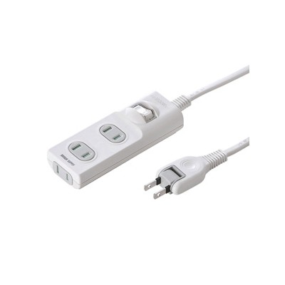 火災予防安全タップ　2P　3個口　1m　ホコリ防止シャッター付　集中スイッチ付　TAP−TSH31SWN