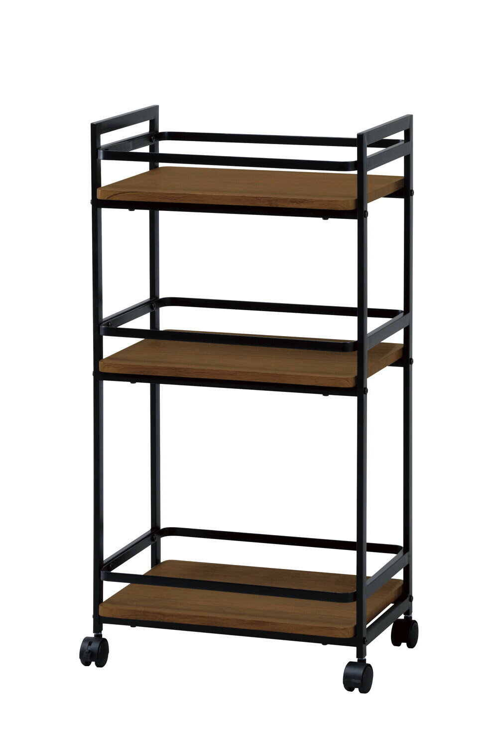 ヴィンテージ調ワゴン 奥行30cm 3段 キッチンワゴン 収納 おしゃれ キャスター付き シンプル 隙間収納 すきま コンパクト 配膳車 木目 デスクワゴン 在宅ワーク リモートワーク テレワーク オフィス