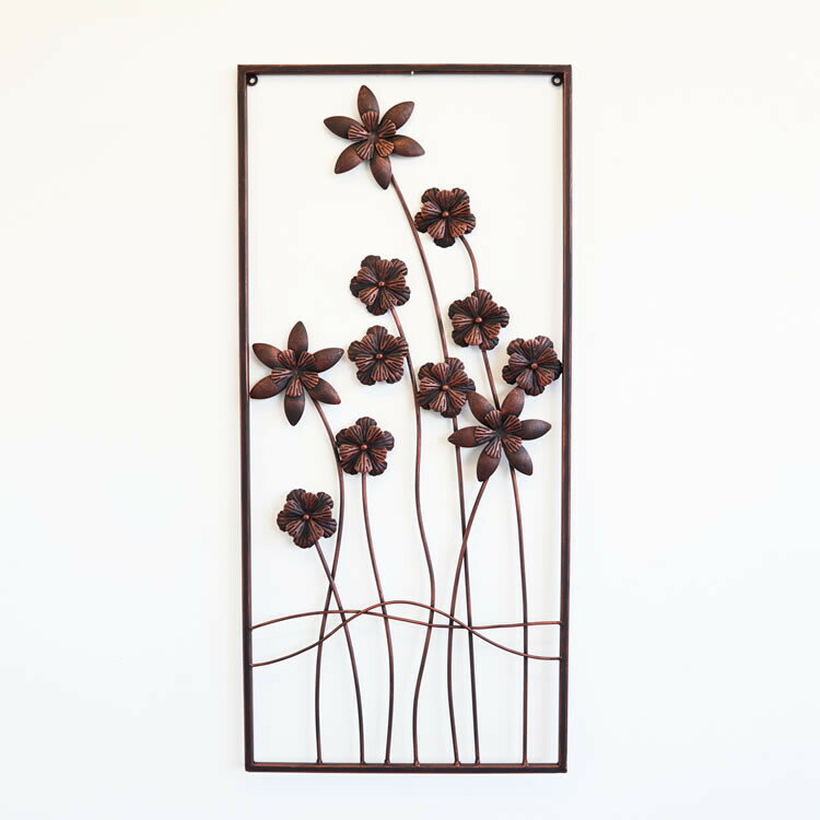 ウォールアートパネル 壁掛け 壁飾り ブラウン ウォールデコレーション アイアン インテリア エレガント モダン おしゃれ オブジェ アンティーク