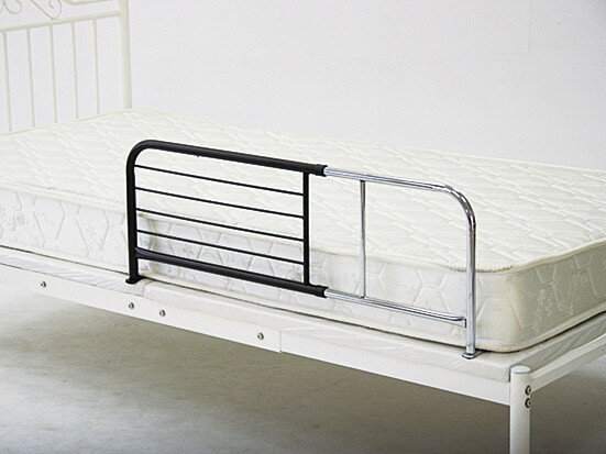 スライド式 ベッドガード 横伸縮 ベッドフェンス 柵 ベッドサイドフェンス ベッドガードフェンス ベットガード 挟み込み ホワイト ブラック