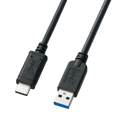 USBタイプC-AのUSB3.1ケーブル1mブラックUSB認証取得品USB3.1/3.0搭載(USBAコネクタメス)のパソコンと、USBType-Cポートを持つ周辺機器や、端末(タブレット・スマホなど)とを接続するときに使用するケーブルです。↓ 両面させるUSBType-C(タイプC)コネクタ採用↓コネクタの表・裏を気にせず使えるUSBタイプCコネクタを採用しています。 USBIF(USBImplementeersForum)で認証された製品です。 USB3.1GEN2対応↓USB3.1Gen2の「SuperSpeed+USB(転送速度10Gbps)」に対応した高品質ケーブルです。 三重シールドケーブル↓データ信号用の導体は、ノイズの干渉を防ぐ3重シールド構造になっています。 金メッキピン↓錆にも強く、経年変化による信号劣化の心配が少ない金メッキ処理を施したピン(コンタクト)を使用しています。 モールドコネクタ↓内部を樹脂モールドで固め、さらに全面シールド処理を施していますので、外部干渉を防ぎノイズ対策も万全。耐振動・耐衝撃性にも優れています。↓●コネクタ形状:USB3.1Aコネクタオス-USBType-Cコネクタオス ●ケーブル長:約1.0m(コネクタの長さも含む) ●ケーブル径:約4.5mm ●カラー:ブラック ●線材規格:UL2725 ●対応機種: パソコン 各社パソコン ※USBポート(USB3.1/3.0/2.0Aタイプメス)を持っている機種に対応します。 各社パソコン、AppleMacBook、MacBookProシリーズなど ※USBポート(USBType-Cメス)を持っている機種に対応します。 端末機器 各社タブレット・スマートフォン ※USBポート(USBType-Cメス)を持っている機種に対応します。 周辺機器 USBType-Cコネクタ(メス)を持つ周辺機器 ※USBPD(USBPowerDelivery)には対応していません。■送料 送料無料。但し、沖縄・離島を含む(一部配送不可地域)のご注文は配達不可のためキャンセルさせて頂きます。