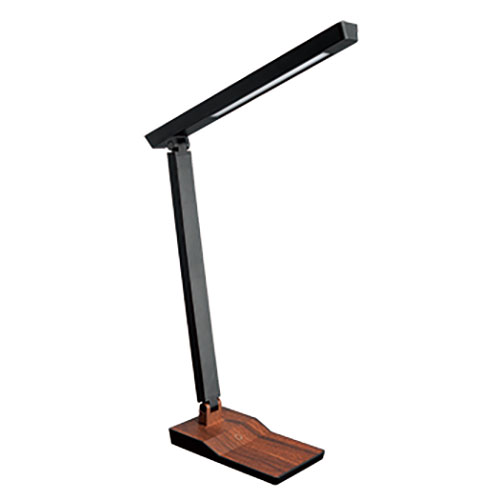 YAZAWA 5W 木目 スタンドライト 調光付 ダークウッド SDLE05N14DW