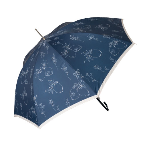 オーロラ チャムチャムマーケット CHAM CHAM MARKET 雨長傘 Lemon ネイビー 1CM110090937