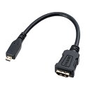 サンワサプライ HDMI変換アダプタ(マイクロHDMI)0.1m AD-HD20MCK