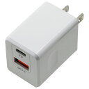 PD対応、キューブ型Type-Cポート+USBポート・USB PD(Power Delivery)、QC(Quick Charge3.0)対応で端末機器に応じて出力自動切替し、スマートフォンやタブレット等で使用可能 ・最大2台の機器を同時充電可能な2ポートタイプのAC充電器 ※同時充電時のUSB PDならびにQC3.0の充電は不可です。 ※同時充電時は合計出力5V/3Aの範囲内で可能、端末機器の組み合わせによっては同時充電不可の場合があります。 ・過電流・過電圧・ショート時に自動的に充電をストップするマルチ保護システム搭載●カラー:ホワイト ●本体サイズ:(W)29×(H)35×(D)58mm ●本体重量:49g ●コネクタ形状:USB Type-Cメス×1、USB Type-Aメス×1 ●入力:AC100V-240V 50/60Hz 0.5A ●出力 Type-Cポート最大:[PD]5.0V/3A、9.0V/2A、12.0V/1.5A Type-Aポート最大:[QC3.0]3.6V-6.0V/3A、6.1V-9.0V/2A、9.1V-12.0V/1.5A 保証期間:6ヶ月 生産国:中国