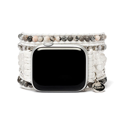 CAPE DIABLO Apple Watch用バンド ホワイトラブラドライト for Apple Watch 38-45mm Sサイズ CD23471AW CAPE DIABLO Apple Watch用バンド ホワイトラブラドライト for Apple Watch 38-45mm Sサイズ CD23471AW