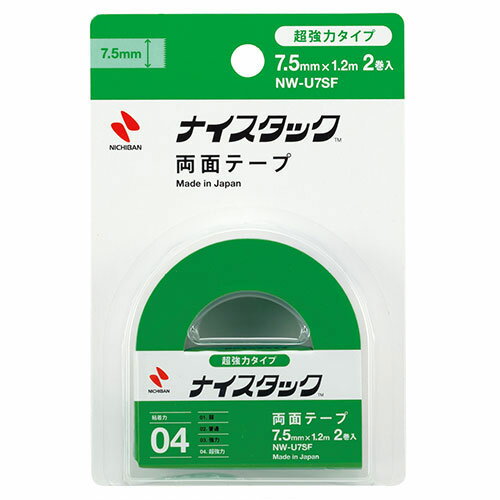 ニチバン ナイスタック 超強力タイプ 7.5mm×1.2m 2巻入 NB-NW-U7SF 1