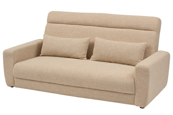 ノルム ベージュ ソファー 2人がけ 2人掛け おしゃれ ファブリック ロータイプ ローソファー ファブリック クッション付き フロアソファ リビング [2]