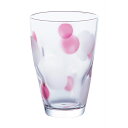 送料無料 タンブラーM 水玉ぐらす ピンク 【× 3個】
