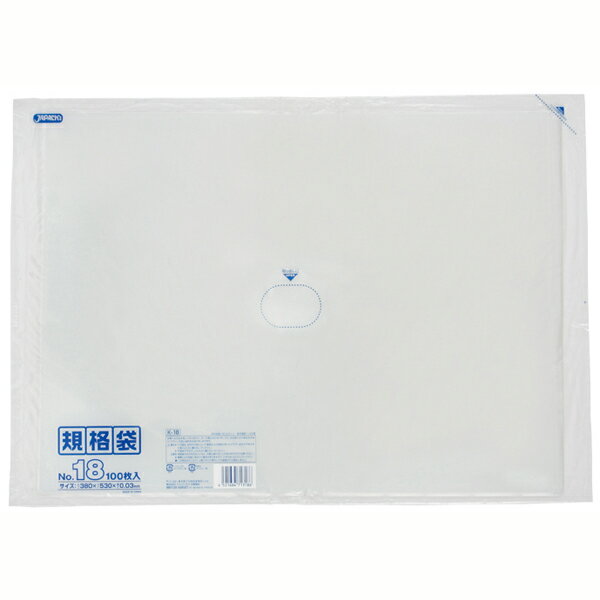 送料無料 LD 規格袋 18号 0.030mm厚 100枚 透明
