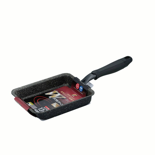 ダブルマーブルα IH対応玉子焼13×18cm 調理器具 料理道具 キッチン用品 台所用品 玉子焼き器 卵焼き フライパン だし巻き