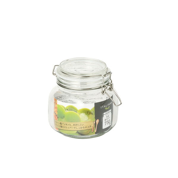イタリアーナ 角型保存ビン750mL 保存容器 キャニスター ガラス容器 梅酒瓶 果実酒 保存ビン ガラス保存容器