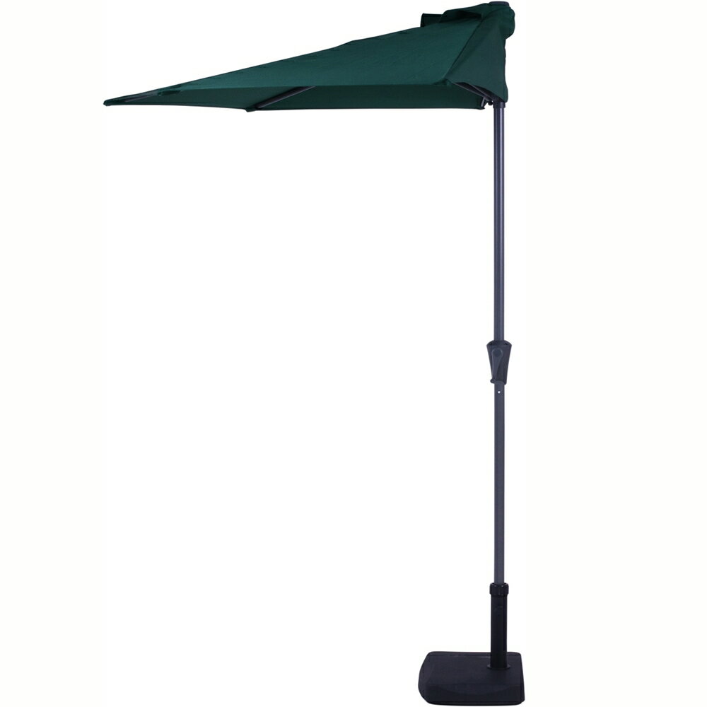 半円パラソル グリーン 日よけ パラソル ガーデニング 庭 エクステリア ガーデンファニチャー バーベキュー アウトドア カフェ テラス おしゃれ