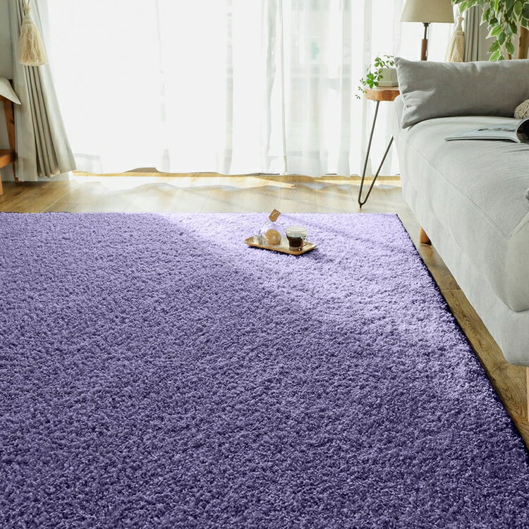 190x240cm ジェム アメジスト ラグ マット リビングラグ 防炎 防ダニ 抗菌 防臭 洗える オールシーズン おしゃれ ホットカーペット 床暖房 高級感