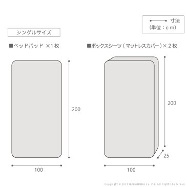 送料無料 日本製 洗えるベッドパッド・シーツ3点セット シングルサイズ （ベッドパッド1枚+ボックスシーツ2枚） 寝具セット ウォシャブル 丸洗い 洗濯 ベッドメーキング ベッド用寝具セット カバー3点セット べットパット マットレスカバー 綿100％ コットン100％