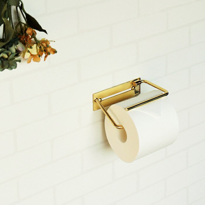 トイレットペーパーホルダー アンティークゴールド シングル 真鍮製 高級感 ブラス クラシック 北欧 おしゃれ ヨーロピアン ヨーロッパ 西洋 かっこいい 紙巻器 完成品 金色