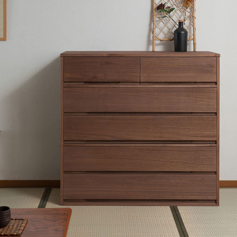 たんす 5段 白木 桐 箪笥 ブラウン タンス 和風 シンプル 衣類収納 チェスト 桐心 和モダン 服収納 きごころ 引き出し収納 レトロ 木製 和室 和テイスト 引出し収納