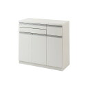 送料無料 国産 完成品 PCデスク 幅約90cm ホワイト パソコンデスク キャビネット 作業台 ワークデスク 勉強机 おしゃれ 北欧 木製 一人暮らし コンパクト シンプル 高級感 省スペース スタイリッシュ(3)