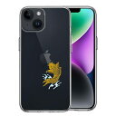 単品 iPhone14 側面ソフト 背面ハード ハイブリッド クリア ケース 錦鯉(2)