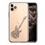 単品 iPhone11pro 側面ソフト 背面ハード ハイブリッド クリア ケース Electric guitar エレキ