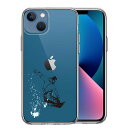 単品 iPhone13 側面ソフト 背面ハード ハイブリッド クリア ケース アクロバティックスノーボード