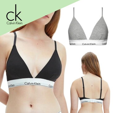 CalvinKlein カルバンクライン 下着 ブラジャー CK ロゴ パットなし 000QF1061E レディース ブランド ブラック 黒 グレー 灰色