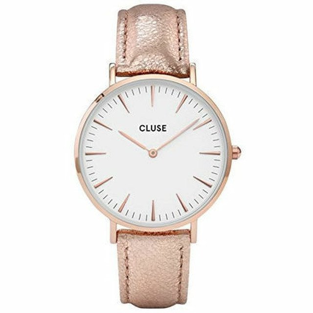 CLUSE クルース CL18030 La Boheme ラ・ボエーム 38mm ペア 男女 レディース ローズゴールド 本革 ベルト 上品 カジュアル クオーツ ホ..