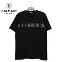 バルマン Tシャツ 半袖 メンズ ブランド ロゴ 大特価 セール SALE バルマン 8928 BALMAIN PARIS 黒 ブラック Tシャツ