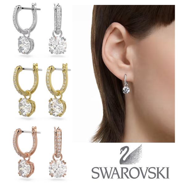 SWAROVSKI スワロフスキー Constella ドロップピアス アクセサリー シルバー ゴールド ローズゴールド コンステラ