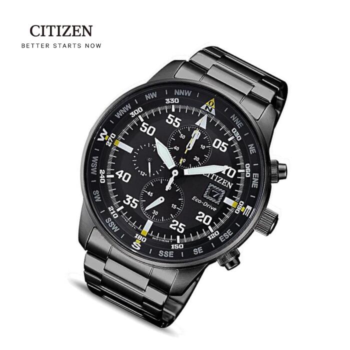 CITIZEN シチズン CA0695-84E メンズ 腕時計 エコドライブ ブラックダイヤル クロノグラフ 腕時計 シル..