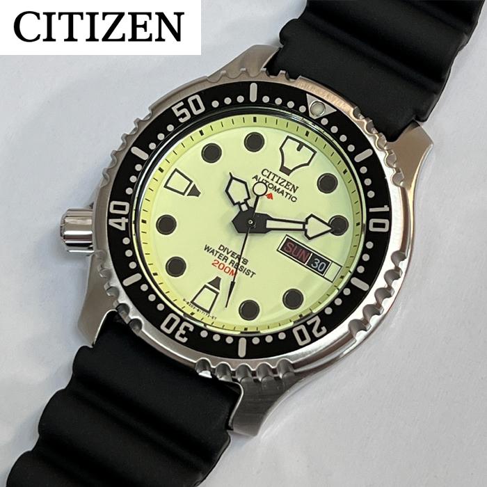 プロマスター CITIZEN シチズン PROMASTER プロマスター NY0040-09W メンズ 腕時計 ダイバーズウォッチ 自動巻き 蓄光 ブラック ウレタンバンド