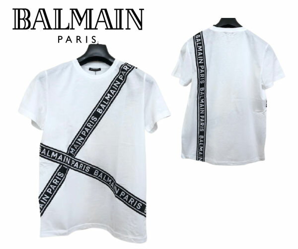 バルマン Tシャツ メンズ ブランド 白 大特価 SALE 12786 BALMAIN PARIS t シャツ balmain t シャツ バルマン 服 バルマン パリス