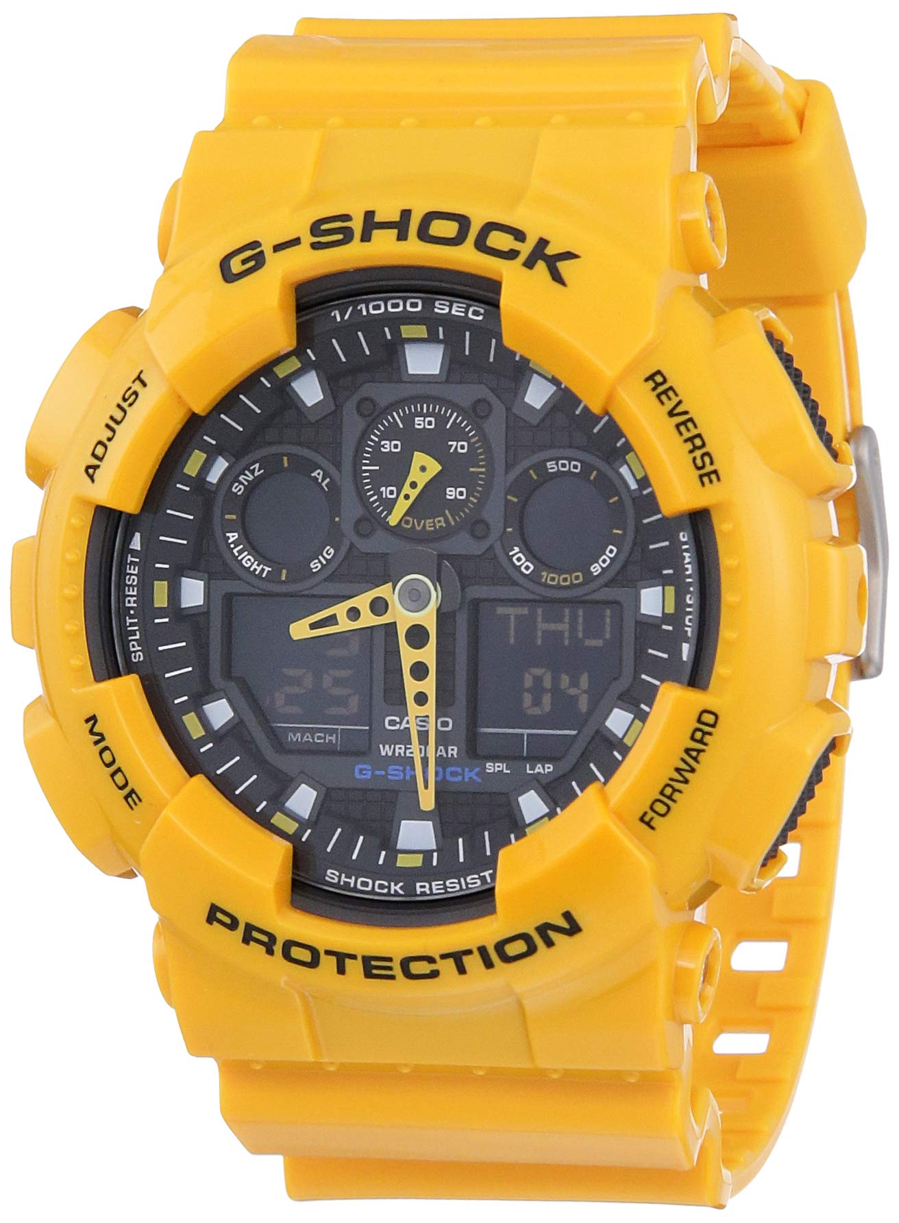Rakuten - 【北海道・沖縄 配送不可】CASIO G-SHOCK GA-100A-9A イエロー 腕時計 メンズ ユニセックス 海外モデル ジーショック アナログ/デジタルコンビ