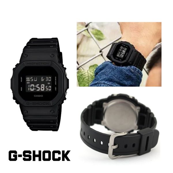 【CASIO カシオ】G-SHOCK DW-5600BB-1（国内品番DW-5600BB-1JF同型）Gショック ジーショック メンズ レディス 腕時計 ソリッドカラーズ 人気モデル デジタル腕時計 ブラック デジタル 液晶 防水 プレゼント シンプル