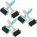 6個 版画用インキローラー 児童版画こすり具 エンボスローラー 版絵用ゴムローラーブラシ 版画制作ブレイヤーツール 画材 プラスチック マニュアル 描きました ...