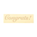 PFバルーン用転写シール Congrats! デコレーション素材 バルーン フラワー資材[TDLGI000281] 装飾 デコレーション イベント用品 シール フラワー素材 プレゼント 誕生日 風船 オブジェ メッセージプレート