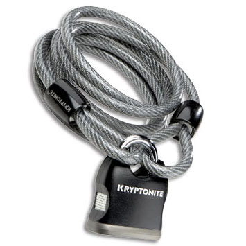 KRYPTONITE クリプトナイト 210412 Kryptoflex818 Cable&Padlock 180cm 盗難防止ロック クリプトケーブル＆パッドロック