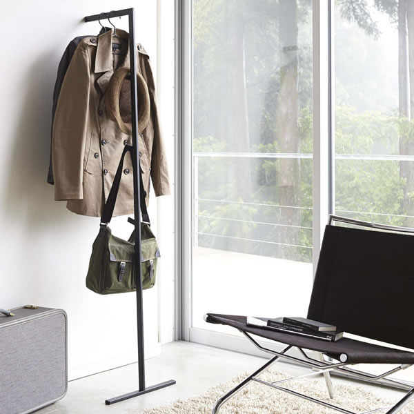 山崎実業 ライン コートハンガー スリム ブラック 2768