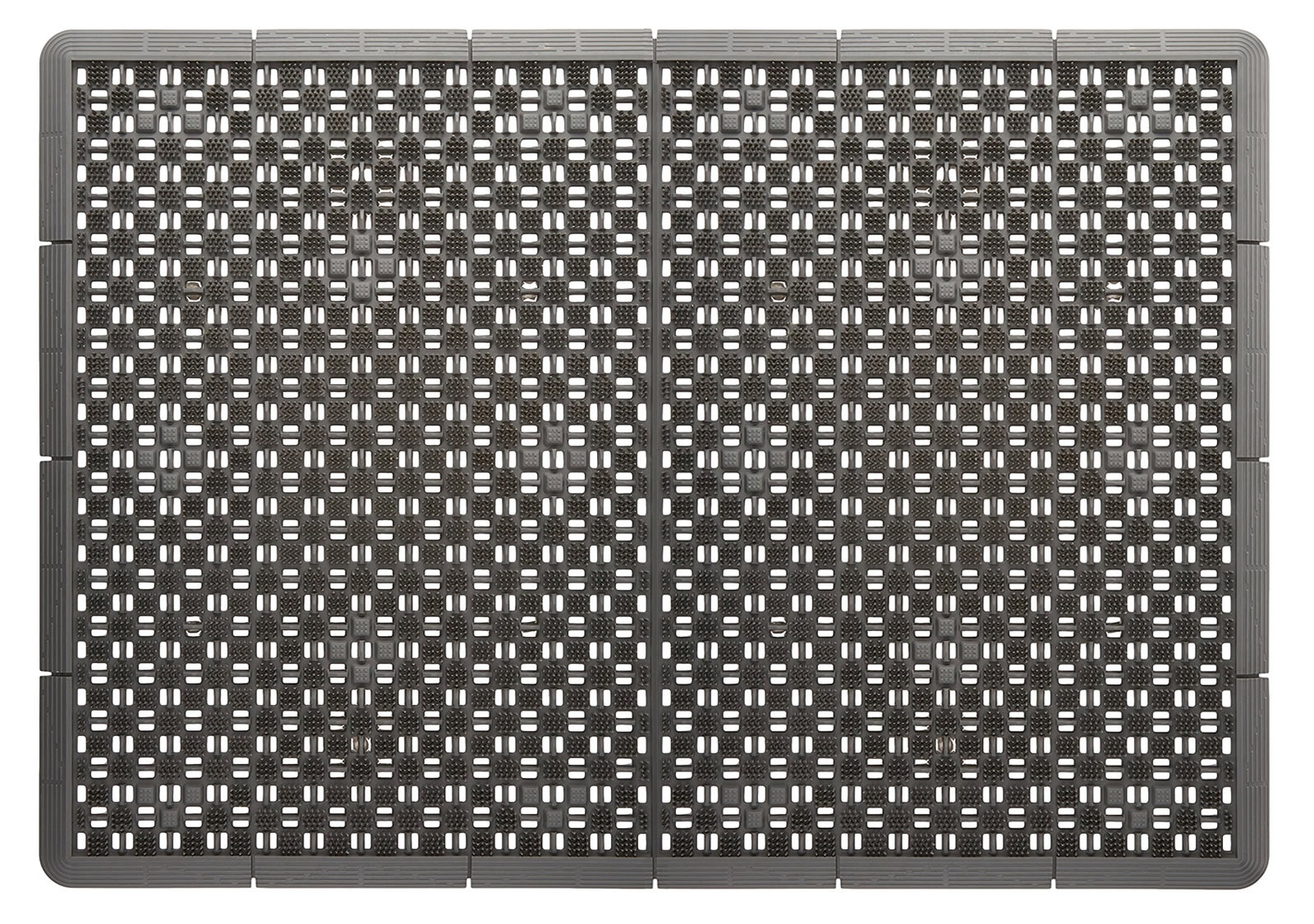 玄関マット 泥っぷマット 60×85cm グレー | 屋外 泥落とし マット 水洗いOK 勝手口 #6 コンドル [2]
