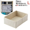天馬 仕切りケース Fits ファブリック せいとんボックス L(幅24×奥行33×高さ11cm) | 引き出し 整理 インナーケース フィッツプラス シンデレ...